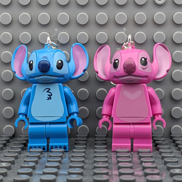 Angel and Stitch Brick MiniFigure Earrings