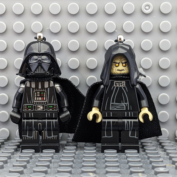 Darth Vader and Emperor Palpetine Star Wars LEGO MiniFigure Earrings