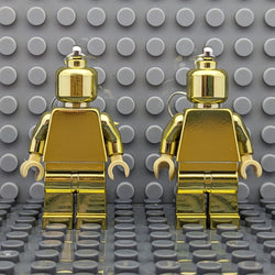 Gold Brickmen Shiny LEGO MiniFigure Earrings