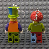 Two Fun Clowns Brick MiniFigure Earrings