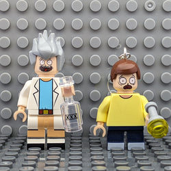 Rick and Morty Brick MiniFigure Earrings