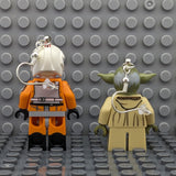 Yoda and Luke Star Wars LEGO MiniFigure Earrings