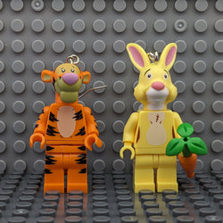 Tigger and Rabbit Brick MiniFigure Earrings