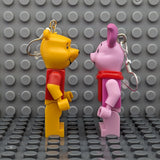 Pooh and Piglet Brick MiniFigure Earrings