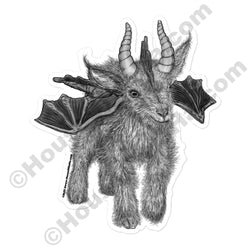 Baby Goat Dragon Vinyl Sticker