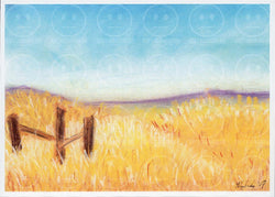 Carrizo Plains California Fence Art Print