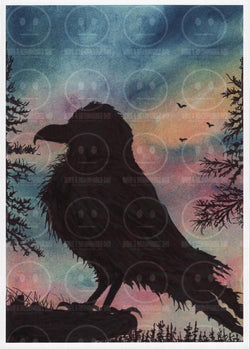 Dusk Raven Art Print