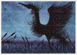 Center Stage Crane Bird Art Print