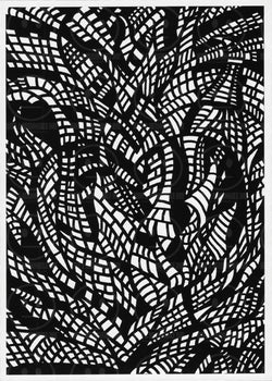 Burning Love - Black Hearts Series Black & White Art Print