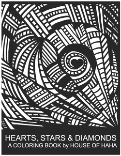 Hearts Stars & Diamonds Coloring Book