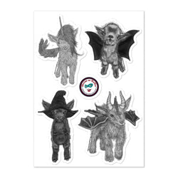 Baby Goats Halloween Sticker Sheet