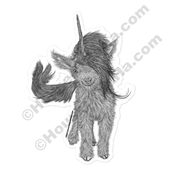 Baby Goat Unicorn Vinyl Sticker
