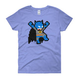 Batman Perler Art Women's Short Sleeve T-shirt  by Silva Linings + House Of HaHa Best Cool Funniest Funny Gifts
