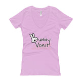 Bunny Vomit Logo Women's V-Neck T-Shirt - House Of HaHa