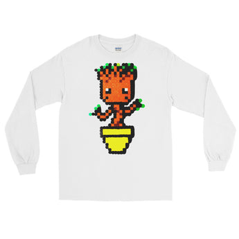 Baby Groot Perler Art Long Sleeve T-Shirt by Aubrey Silva + House Of HaHa Best Cool Funniest Funny Gifts