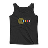 PAC-MOON Death Star Pac-Man Mashup Ladies' Tank Top by Aaron Gardy + House Of HaHa Best Cool Funniest Funny Gifts