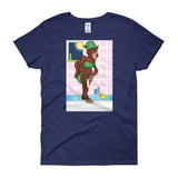 Werewolf Shaving in the Shower Women's Short Sleeve T-Shirt + House Of HaHa Best Cool Funniest Funny Gifts