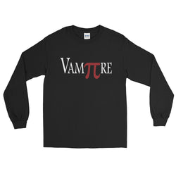 VamPIre Pi Mathematical Constant Algebra Pun Men's Long Sleeve T-Shirt + House Of HaHa Best Cool Funniest Funny Gifts