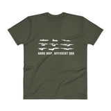 Same Ship Different Day Enterprise Star Trek Parody V-Neck T-Shirt + House Of HaHa Best Cool Funniest Funny Gifts