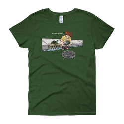 April in New York TMNT Parody Are You a Ninja? Sewer Turtle Women's Short Sleeve T-shirt + House Of HaHa Best Cool Funniest Funny Gifts
