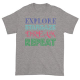Explore Stargaze Dream Repeat Men's Short Sleeve T-shirt + House Of HaHa Best Cool Funniest Funny Gifts