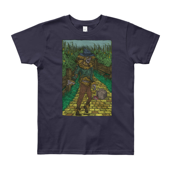 Walkers Of Oz: Zombie Wizard of Oz Cornfield Parody  Youth Short Sleeve T-Shirt + House Of HaHa Best Cool Funniest Funny Gifts