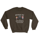 Shagan Pit Feel Confident with Your Meat in our Hands Sweatshirt + House Of HaHa Best Cool Funniest Funny Gifts