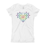 Rainbow Female Gender Venus Symbol Heart Love Unity Girl's Princess T-Shirt + House Of HaHa Best Cool Funniest Funny Gifts