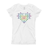 Rainbow Female Gender Venus Symbol Heart Love Unity Girl's Princess T-Shirt + House Of HaHa Best Cool Funniest Funny Gifts