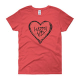 Happy VD Valentines Day Heart STD Holiday Humor  Women's Short Sleeve T-Shirt + House Of HaHa Best Cool Funniest Funny Gifts