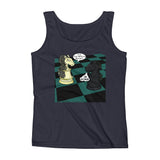 White Knight Dark Knight Batman Chess Match Pun Parody Ladies' Tank Top + House Of HaHa Best Cool Funniest Funny Gifts