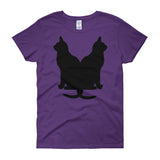 Black Cats Lucky Corset Women's Short Sleeve T-shirt + House Of HaHa Best Cool Funniest Funny Gifts