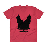 Black Cats Lucky Corset V-Neck T-Shirt + House Of HaHa Best Cool Funniest Funny Gifts