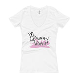 Bunny Vomit Logo Women's V-Neck T-Shirt - House Of HaHa