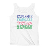 Explore Stargaze Dream Repeat Ladies' Tank Top + House Of HaHa Best Cool Funniest Funny Gifts