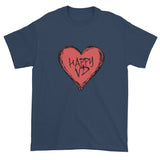 Happy VD Valentines Day Heart STD Holiday Humor Short Sleeve T-shirt + House Of HaHa Best Cool Funniest Funny Gifts