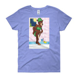 Werewolf Shaving in the Shower Women's Short Sleeve T-Shirt + House Of HaHa Best Cool Funniest Funny Gifts