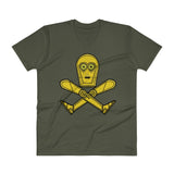 Droid Skull Crossbones Star Wars Pirate Rebels C3PO Parody Men's V-Neck T-Shirt - House Of HaHa