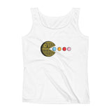 PAC-MOON Death Star Pac-Man Mashup Ladies' Tank Top by Aaron Gardy + House Of HaHa Best Cool Funniest Funny Gifts