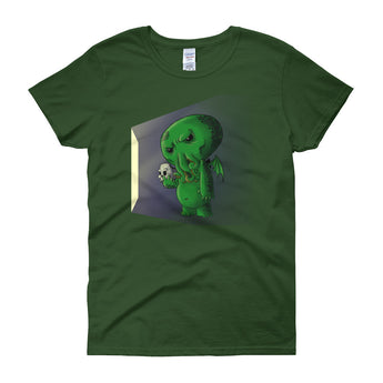 Midnight Snack Chibi Cthulhu Women's Short Sleeve T-shirt + House Of HaHa Best Cool Funniest Funny Gifts