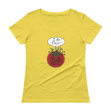 I am Fruit Tomato Guardians Groot Mashup Parody Ladies' Scoopneck T-Shirt + House Of HaHa Best Cool Funniest Funny Gifts