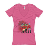 Red Skirts Security Team Women's V-Neck T-Shirt - House Of HaHa