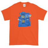 Blue Victorian San Francisco Short-Sleeve T-Shirt by Nathalie Fabri + House Of HaHa Best Cool Funniest Funny Gifts