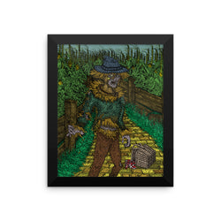 Walkers Of Oz Wizard of Oz Walking Dead Mashup Parody Framed Poster + House Of HaHa Best Cool Funniest Funny Gifts