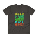 This Kid Loves Snakes Bugs Spiders Creepy Critters V-Neck T-Shirt + House Of HaHa Best Cool Funniest Funny Gifts
