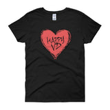 Happy VD Valentines Day Heart STD Holiday Humor  Women's Short Sleeve T-Shirt + House Of HaHa Best Cool Funniest Funny Gifts