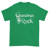Grandmas Rock Cool Rocking Chair No. 1 Best Grandma Short Sleeve T-Shirt by Melody Gardy + House Of HaHa Best Cool Funniest Funny Gifts