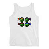 Ninja Turtles Perler Art Ladies' Tank Top by Aubrey Silva + House Of HaHa Best Cool Funniest Funny Gifts