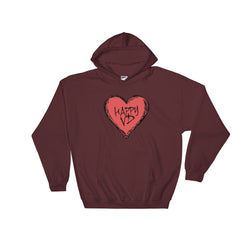 Happy VD Valentines Day Heart STD Holiday Humor  Heavy Hooded Hoodie Sweatshirt + House Of HaHa Best Cool Funniest Funny Gifts