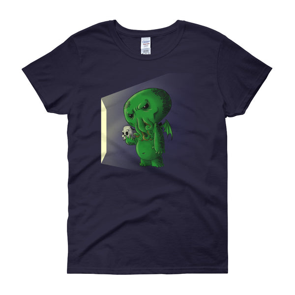 Midnight Snack Chibi Cthulhu Women's Short Sleeve T-shirt + House Of HaHa Best Cool Funniest Funny Gifts